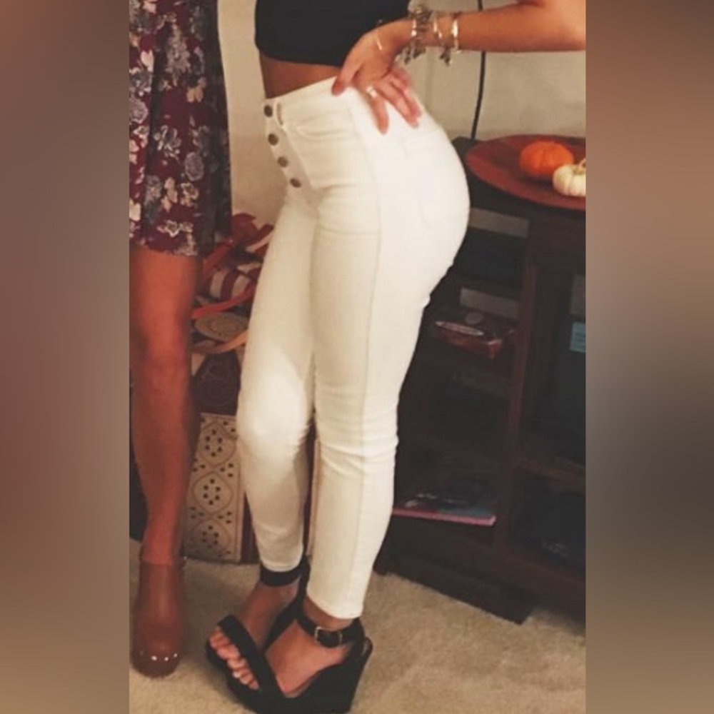 Abercrombie high rise skinny jeans
